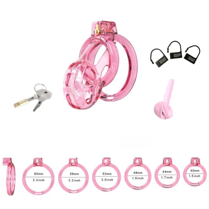 Cage Chasteté Silicone Ouverte Rose