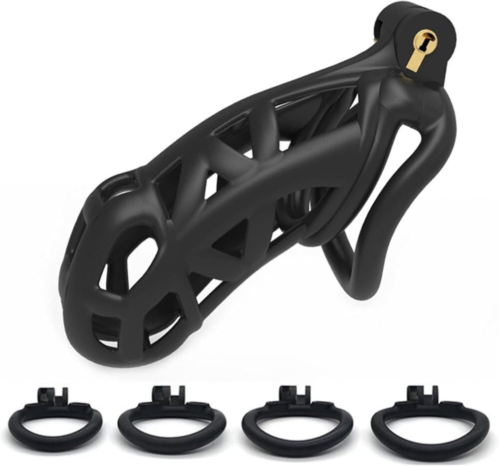 Cage de Chasteté Plastique Noir 10cm
